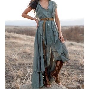 Joyfolie Cass Dress in Island Sage